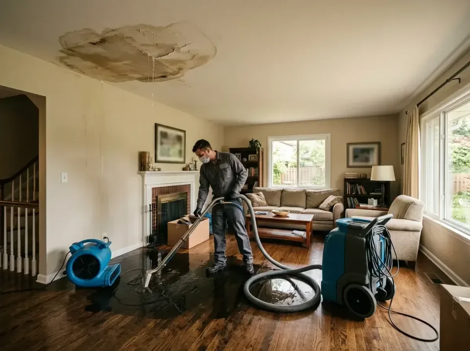 attic-pipe-burst-ceiling-drip-008 — frequently asked questions, Water Damage Restoration & Carpet Care in Hazen, ND